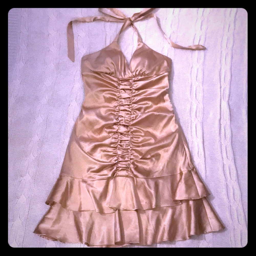 Gold Morgan & Co Homecoming Dress SZ S